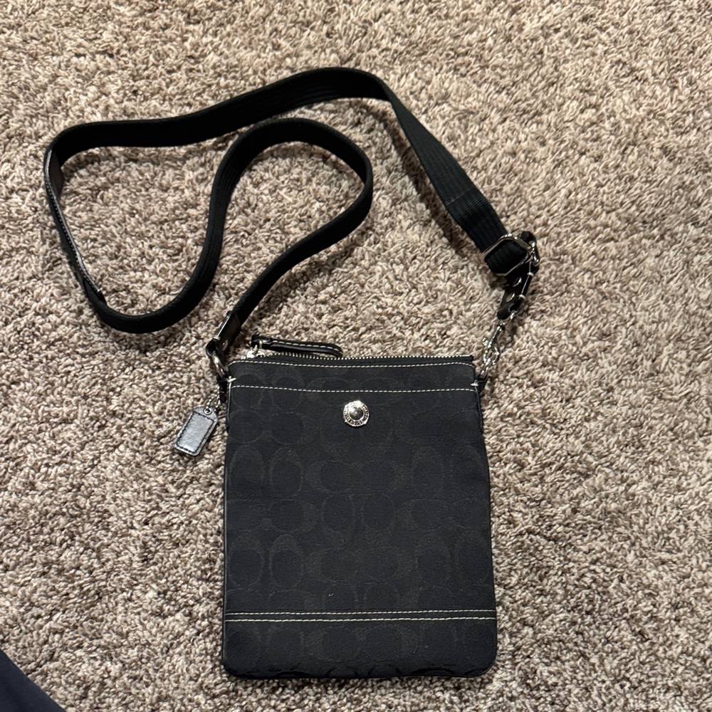 Vintage Coach Black Crossbody Bag